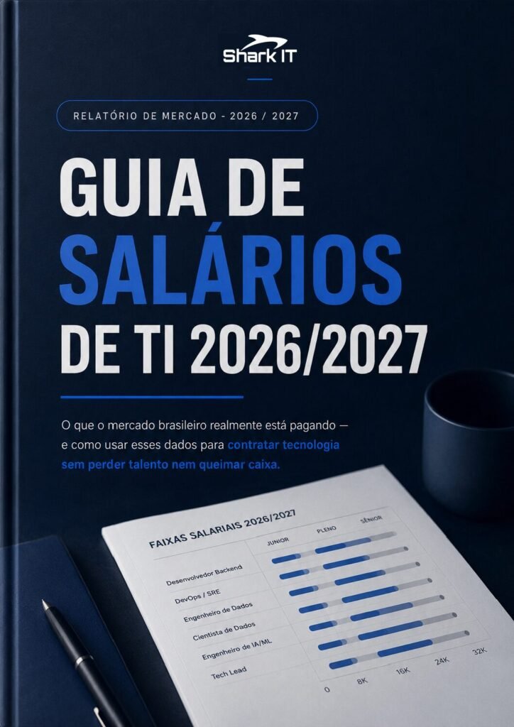 Capa do Guia de Salários de TI 2026-2027 da Shark IT